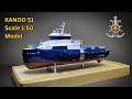 Handcrafted KANOO 51 Professional Ship Model Showcase - Maritime, Naval Architectural Design