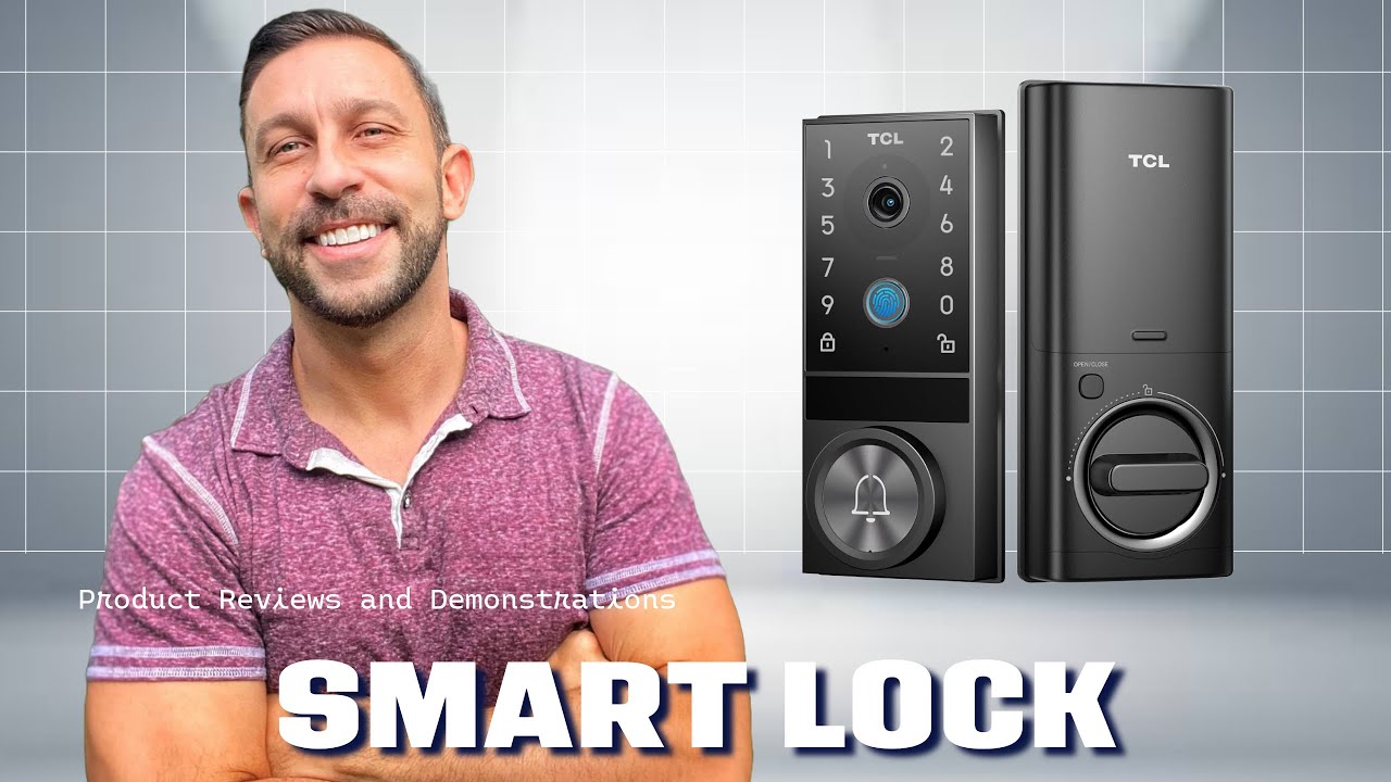 Serrure Connectée TCL D1 MAX 2K : Caméra, Sonnette Et Empreinte Digitale, Pêne Dormant Intégré