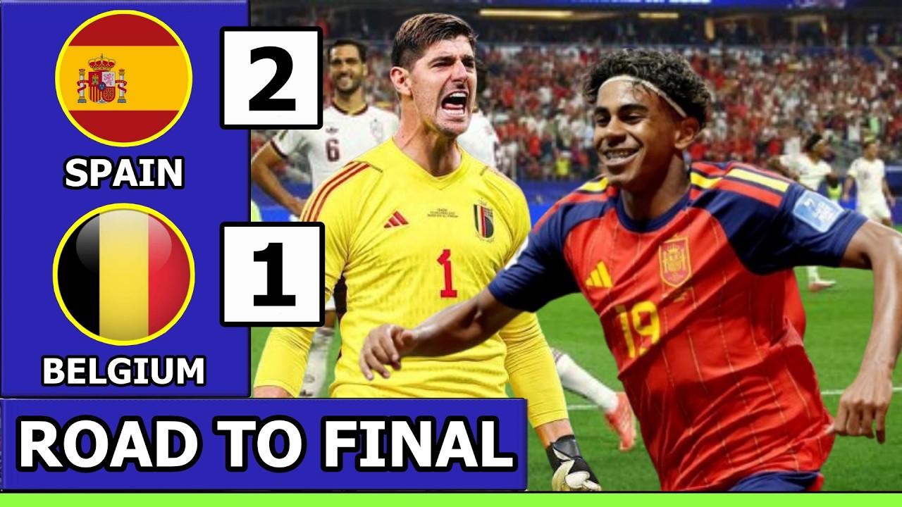 SPAIN Vs BELGIUM 🔵 LAMINE YAMAL DKK Go To Round Of Big Four • Hasil Piala Dunia 2026 | • Ilustration