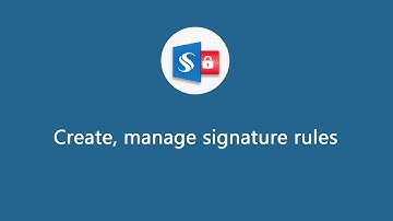 Howto set email signature rules