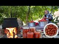 Harvesting fresh tomatoes and preparing tomato paste in the village | Iran Village Life