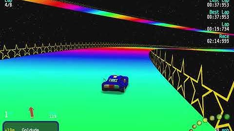 Re-Volt Custom Track Rainbow Road by Floke901, 8 Lap Race
