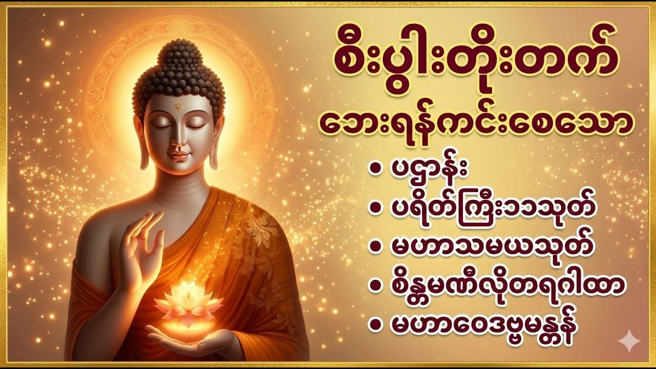 🙏တစ်နေ့တာလုံး ကျက်သရေ မင်္ဂလာ အပေါင်းပြည့်စုံရန် တရားပူဇော်ပါ🙏