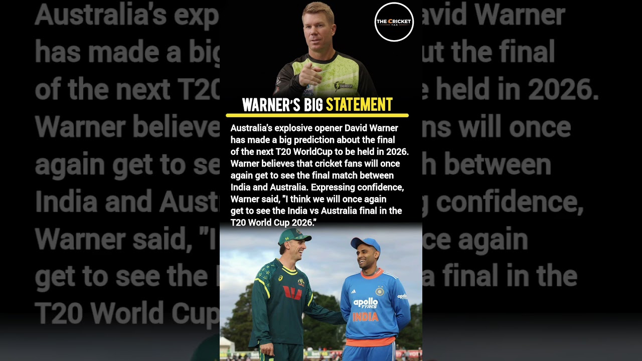 David Warner T20 World Cup 2026 prediction 