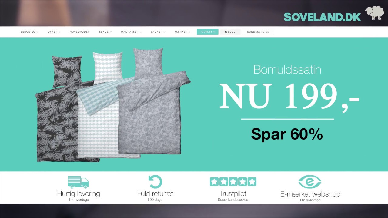 Sengetøj i bomuldssatin 199kr - soveland.dk