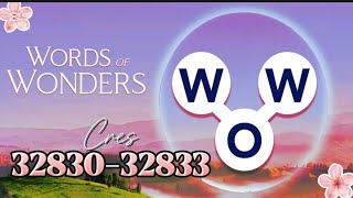 WORDS OF WONDERS CROSSWORD PUZZLE Level 32830 - 32833