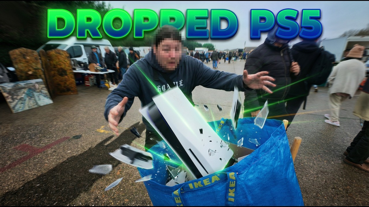 Выражение его лица. PS5 выпадает из сумки!