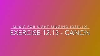 Exercise 12.15 - Music for Sight Singing