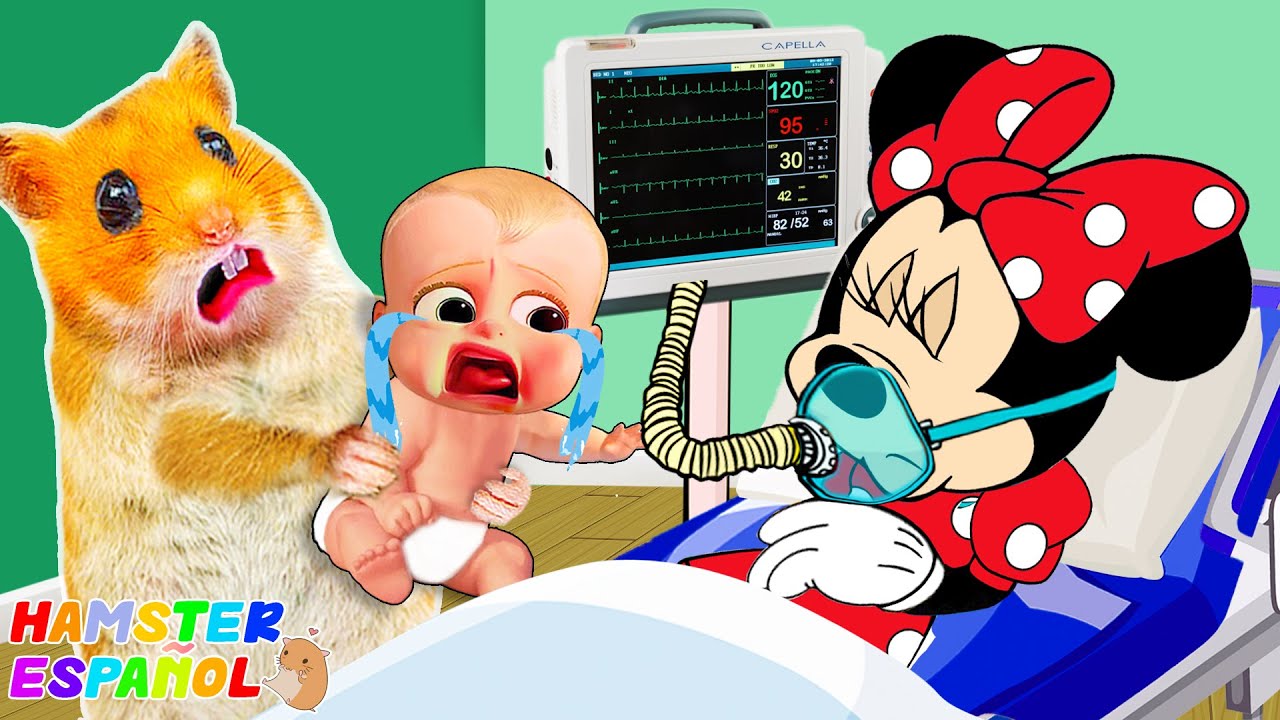 ¡Lo siento, no me dejes mami! Hamster cuida a mami Minnie | Hamster Town Español