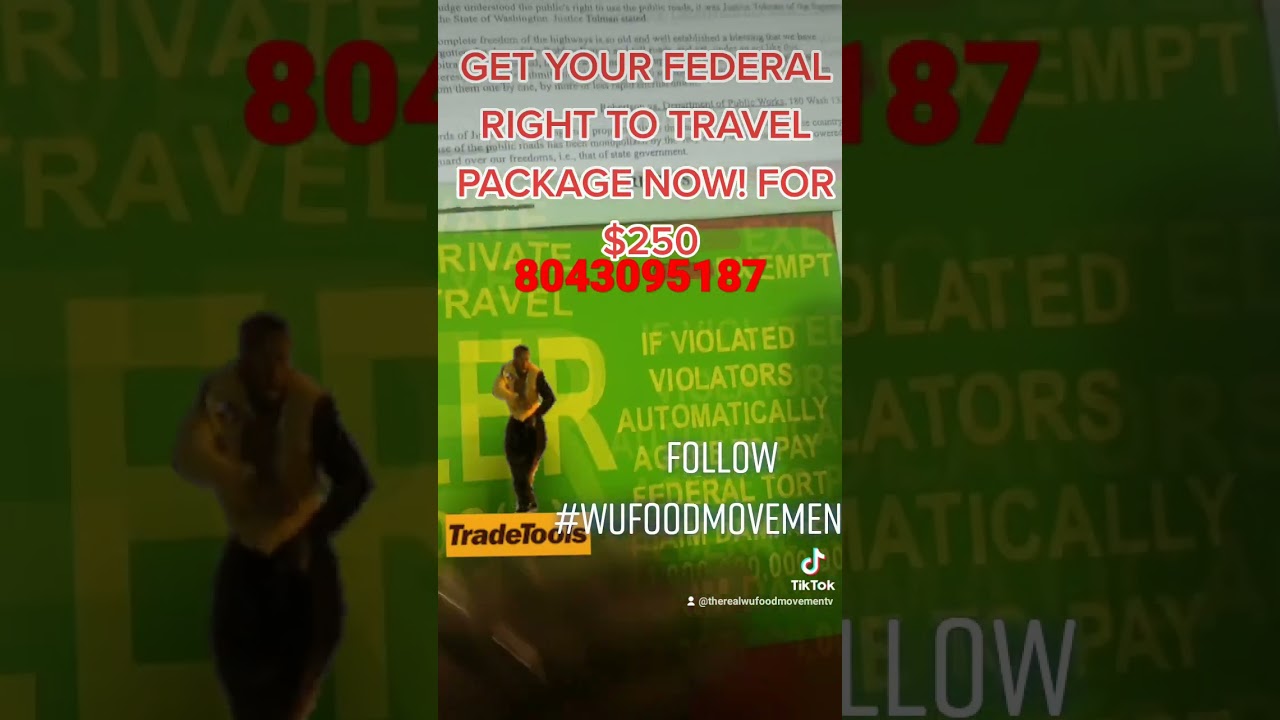 GET YOUR FEDERAL RIGHT TO TRAVEL 