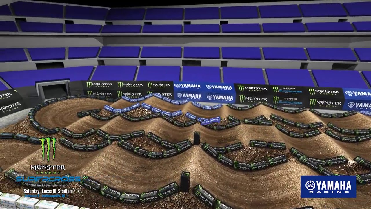 2021 Supercross Round 6 Yamaha Animated Track Map