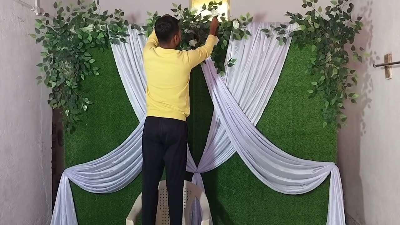 How to Decorate Diy Flower Backdrop | Diy Flower Decor 