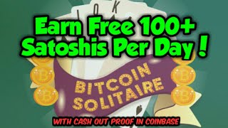 Play Bitcoin Solitaire and Earn Free 100 Bitcoin Satoshis Per Day | Legit and Paying Crypto Game App screenshot 1