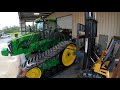 John Deere 8370RT track removal and drive wheel swap time lapse