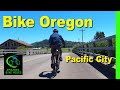 20 Minute Virtual Bike Ride | Pacific City on the Oregon Coast | Cycling Workout | Travel Video