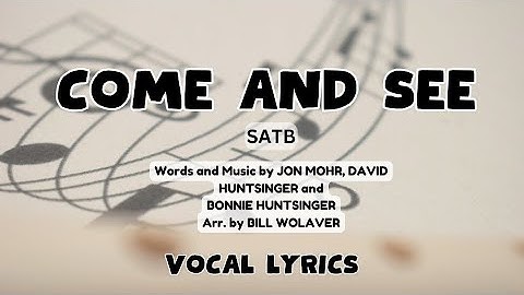 Thumbnail of COME AND SEE VOCAL LYRICS