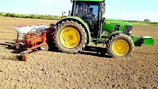 john Deere 6330 σπορά βαμβακιού Καστανιές Έβρου 27.4.2024