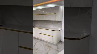 White Kitchen Flat Kitchen Full Modern Kitchen Golden Profile Viral Video Short Video Please Like