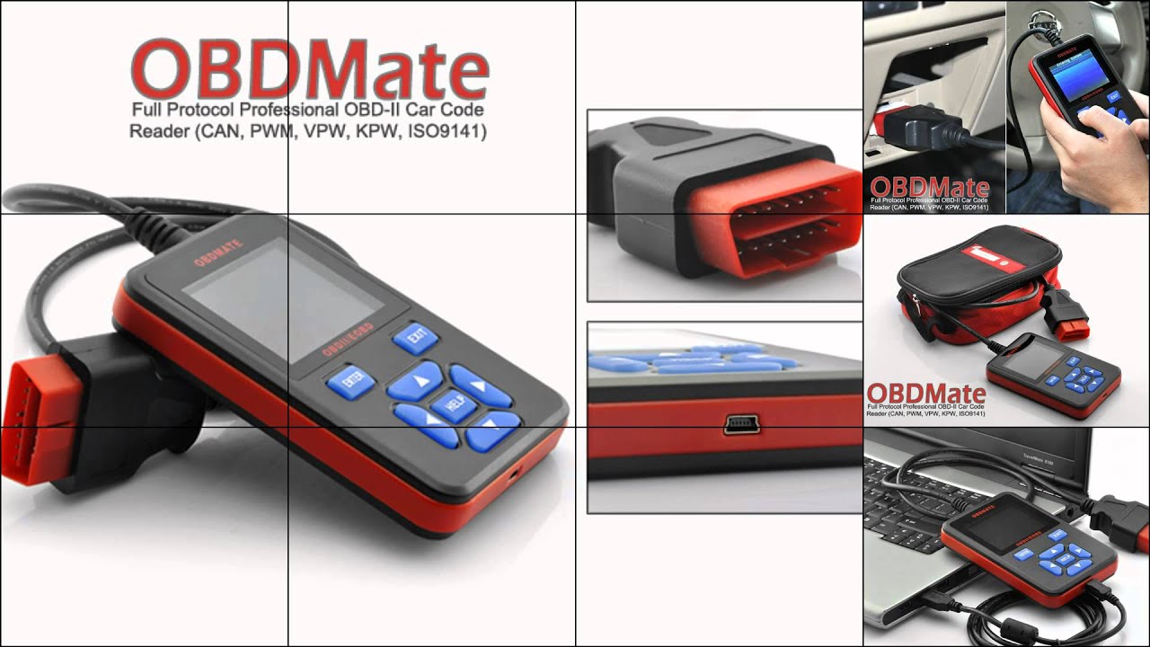 Professional OBD-II Car Code Reader OBDMate Full Protocol - YouTube