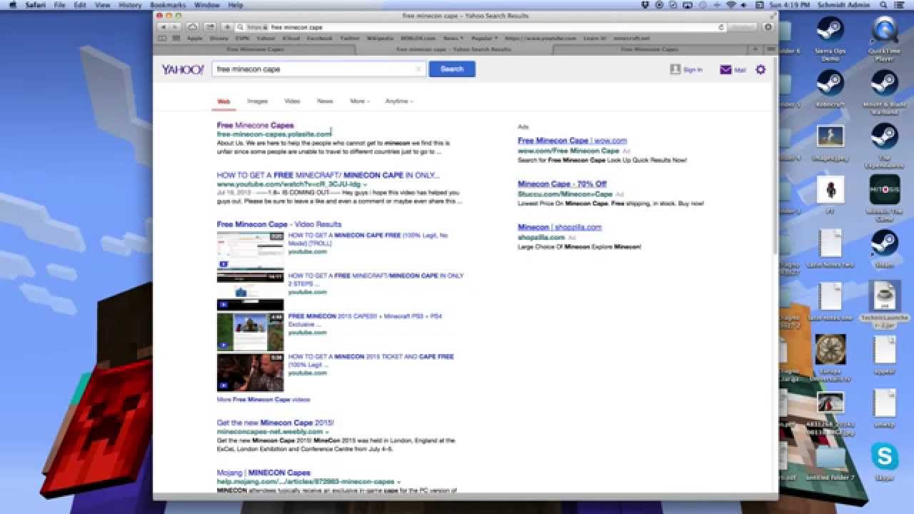 Free Minecon Cape!! (I don't know if it works!)