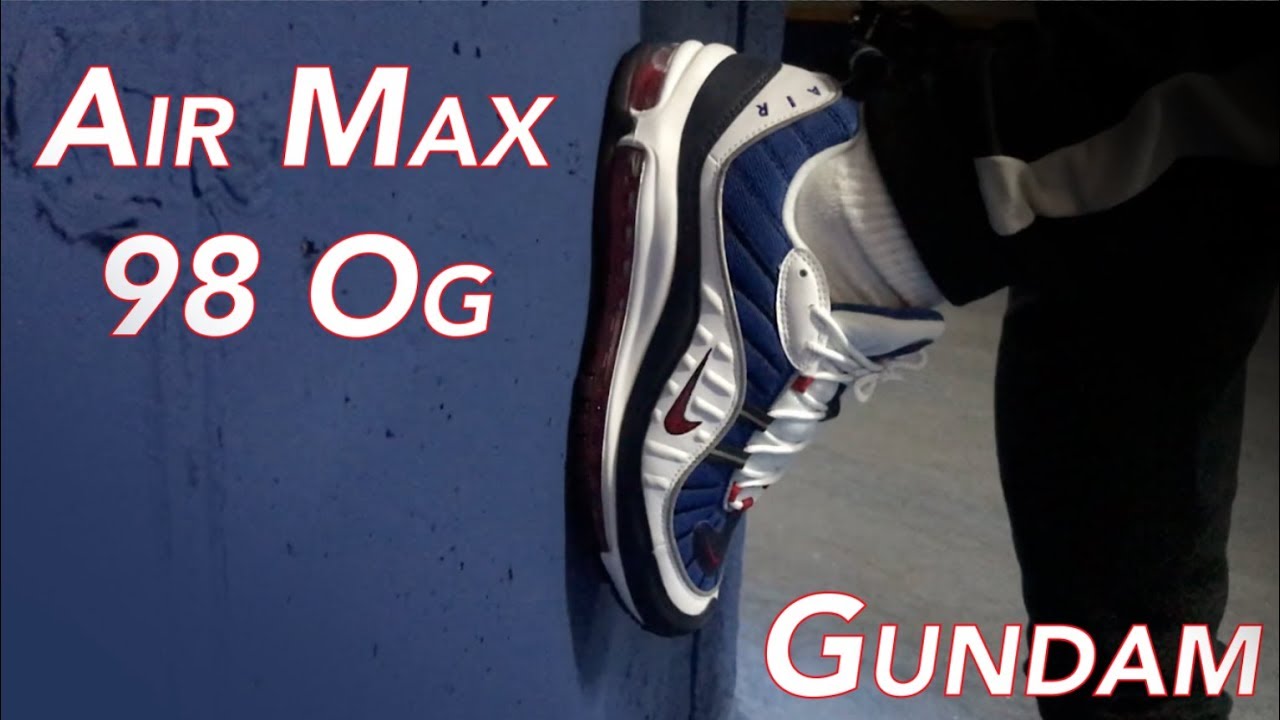 Nike Air Max 98 Og Gundam On Feet Noirfonce Sneakers Youtube