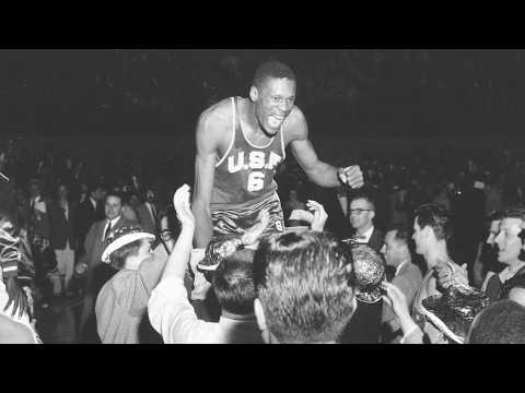 Bill Russell leads San Francisco vs. La Salle | 1955 NCAA basketball championship (no audio)