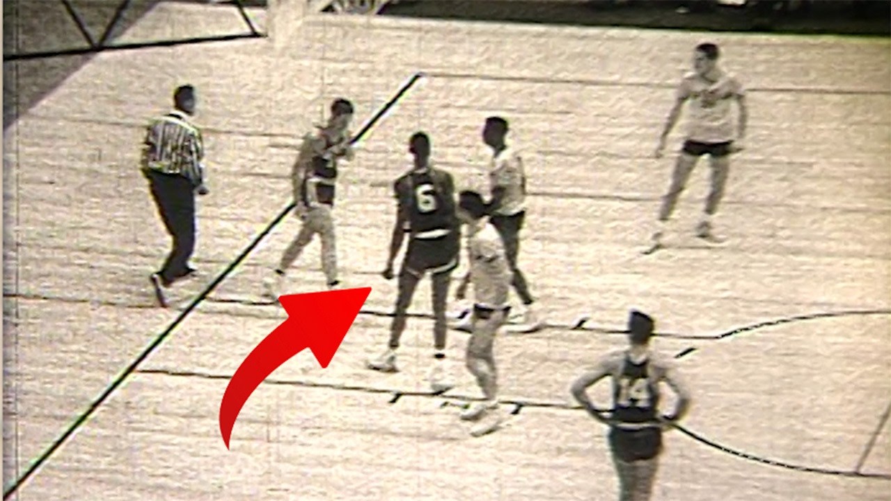 Bill Russell leads San Francisco vs. La Salle | 1955 NCAA basketball championship (no audio)