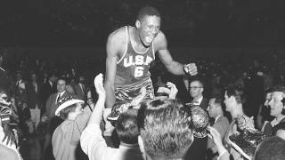 Bill Russell leads San Francisco vs. La Salle | 1955 NCAA basketball championship (no audio)