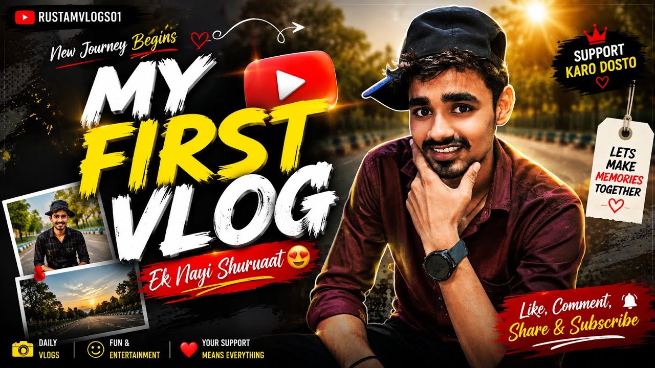my first vlog 🥰||My first Vlog 2024 ️ || rustam vlogs 01 🙏 - YouTube
