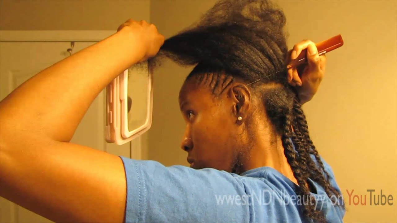 Protective Style Tutorial: 3 Tier Braided Updo - YouTube