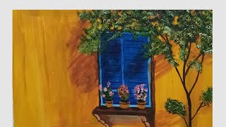 تعليم الرسم /رسم نافدة جميلة  Teaching drawing / drawing a beautiful window