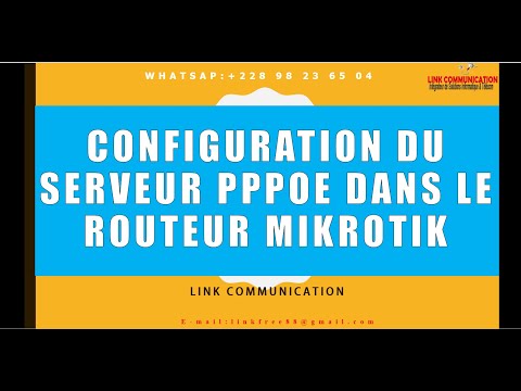 Configuration du Serveur PPPoE dans le routeur Mikrotik pour gérer les comptes PPP
