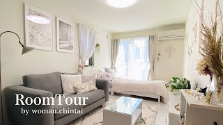 ルームツアー 1k一人暮らし 白を基調とした大人可愛いお部屋 ニトリ Francfranc Room Tour Youtube