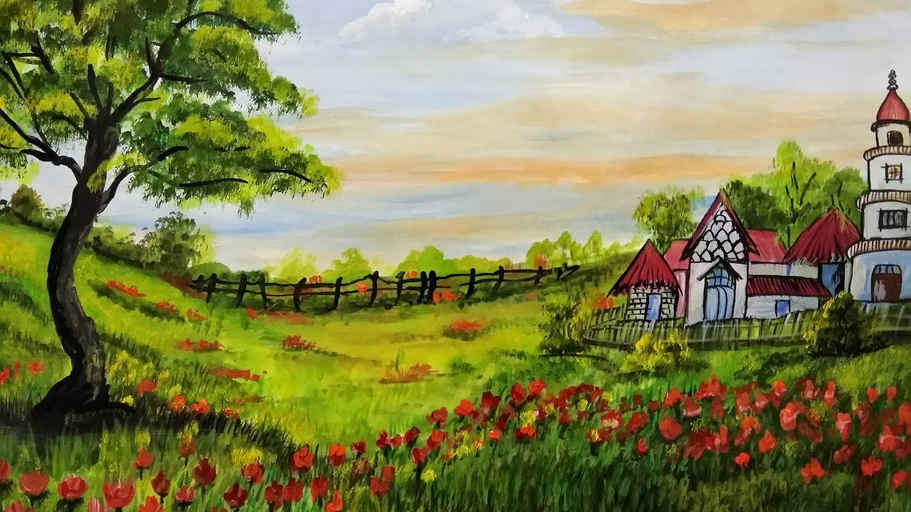 Simple Natural Scenery Painting