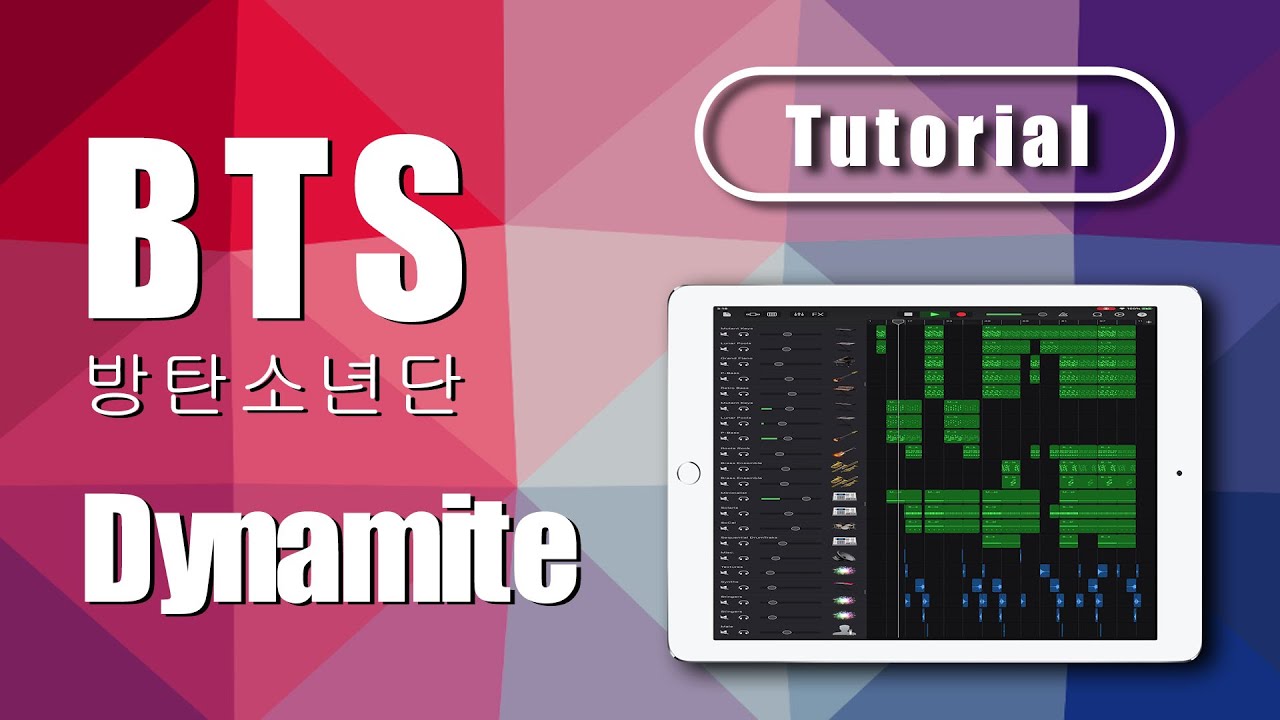 Garageband App Tutorial BTS (방탄소년단) – Dynamite instrument playing Song ...