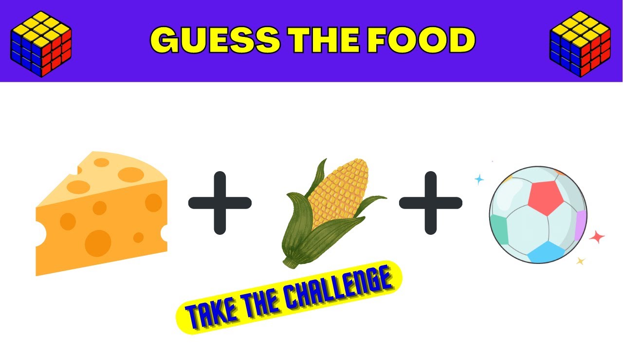GUESS THE FOOD BY EMOJI RIDDLES PUZZLE GAME BRAINTEASERS V27