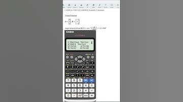 Find angle between two vectors by using fx-570/991EX calculator