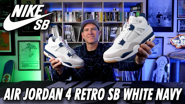 Nike SB Jordan 4 White Navy Shoe Review from Southside Skatepark