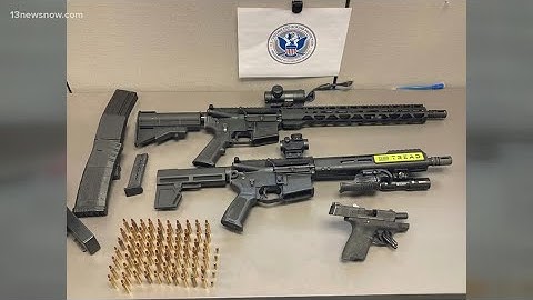 Guns and ammo in a shipping container seized