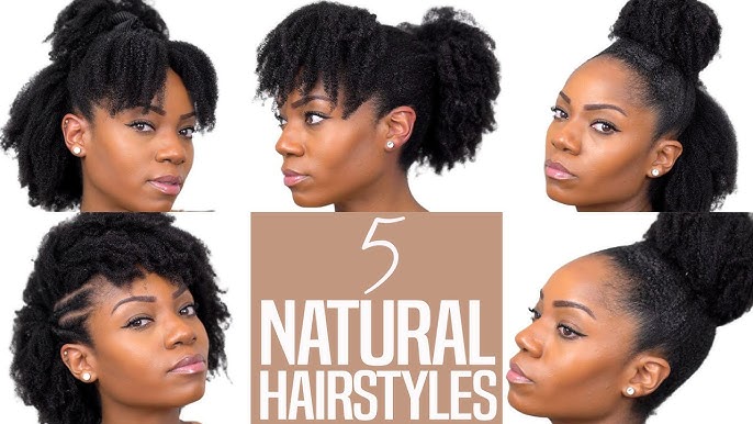 3 Natural Afro Hairstyles For Medium To Long Natural Hair (Quick & Easy) 