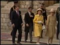 President Reagan at the Arrival Ceremony at Windsor castle, United Kingdom on June 7, 1982