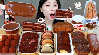 ASMR MUKBANG| 편의점 초콜릿 디저트 초코 아이스크림 마카롱 케이크 먹방 \u0026 레시피 CHOCOLATE DESSERT ICE CREAM EATING