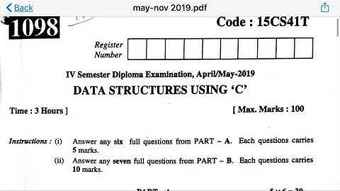 4th sem diploma data structure in c question paper 2019