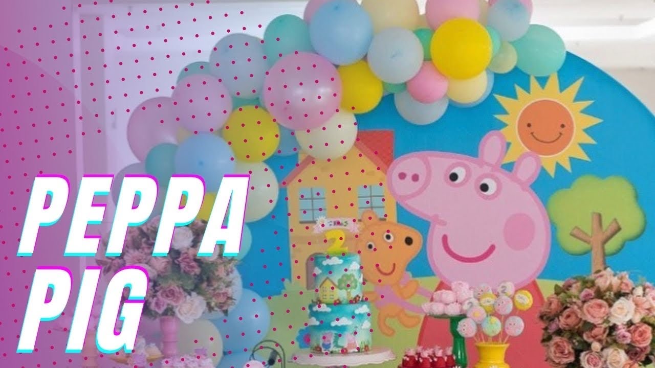 casinha peppa  Peppa pig birthday party, Peppa pig birthday party  decorations, Peppa pig birthday