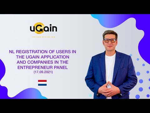 NL Registration of users in the uGain application and companies in the entrepreneur panel (17.09)