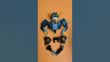 how to build a mini robot with building blocks #brickbuilder #buildingblocks #moc #buildingbricks