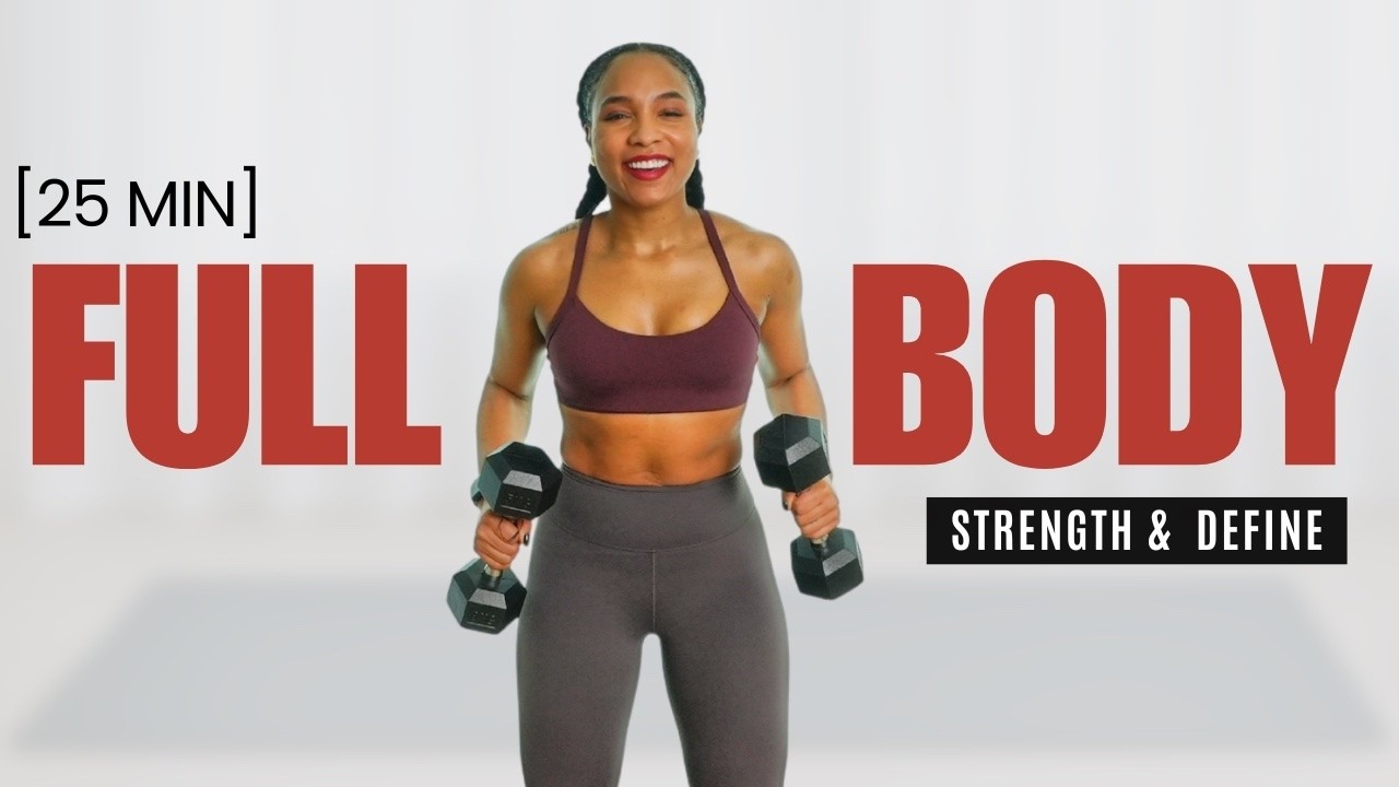 25-минутная силовая тренировка для всего тела с гантелями — нарастите стройную, подтянутую мышечн...