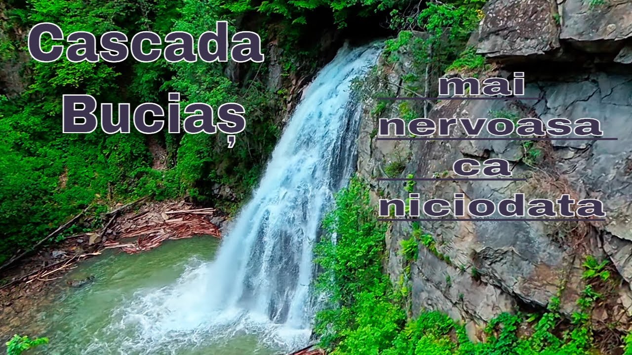 Cascada Buciaș mai nervoasa ca niciodata.Cea mai mare cădere naturală de apă din județul Bacău