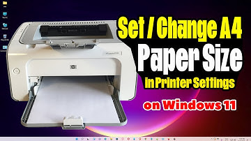 How to Set / Change A4 Paper Size in Printer Settings in Windows 11 - Hindi