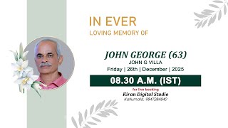 Funeral Service of Mr. John George (63)